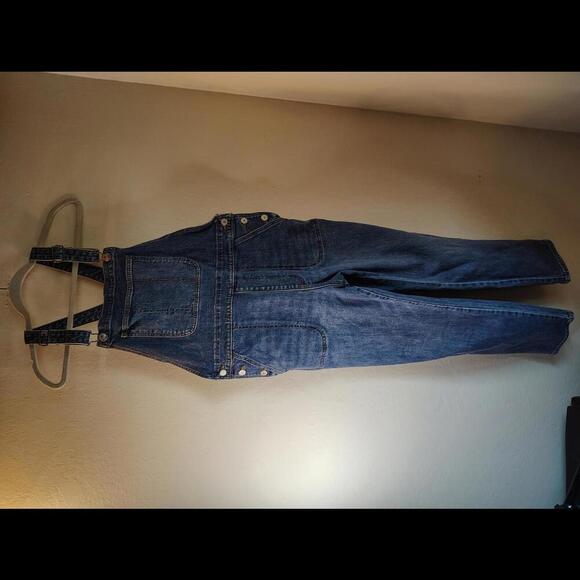 Old Navy Denim Overalls size 12 Womens - Picture 1 of 8